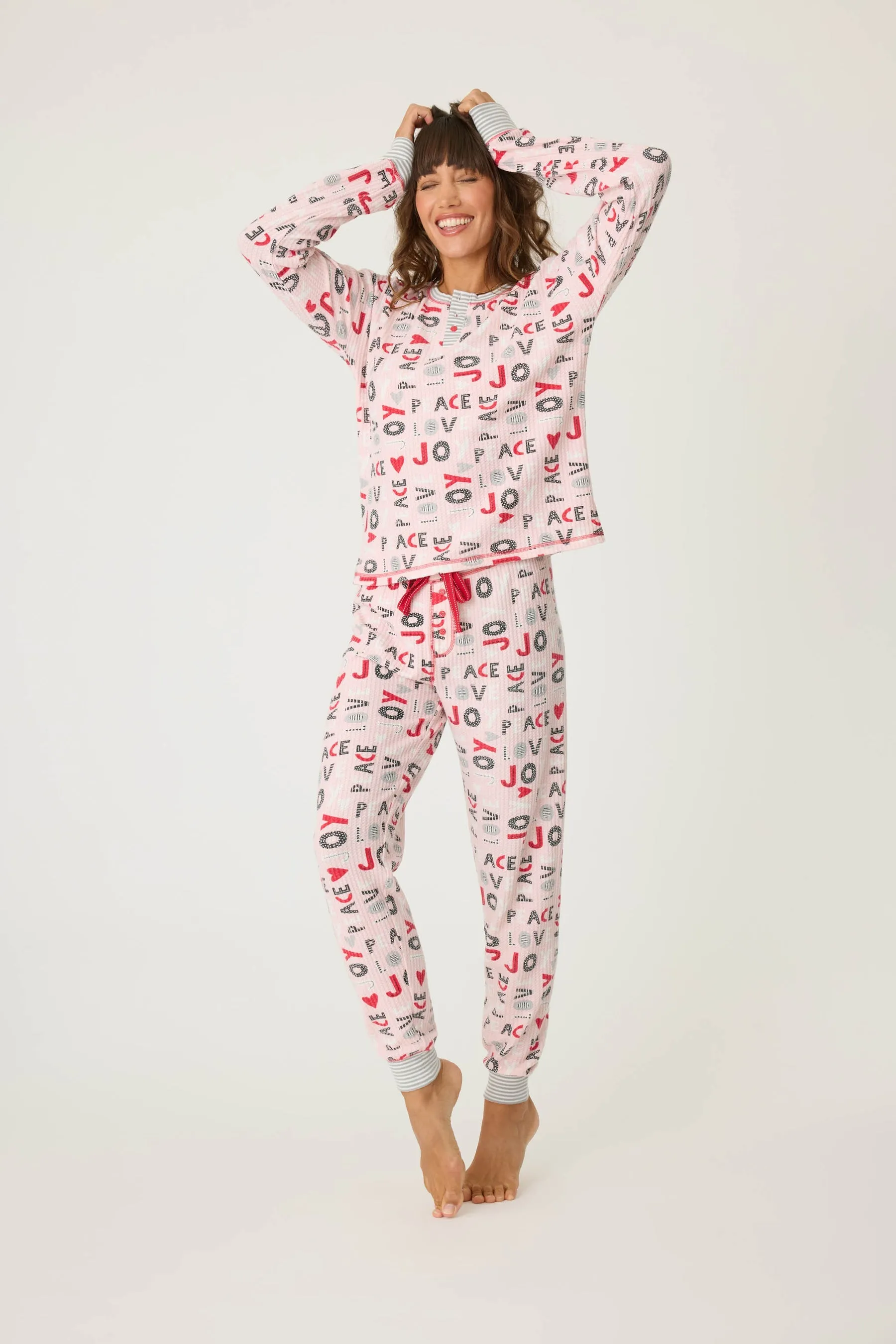 Ski Jammie Set - Peace & Joy