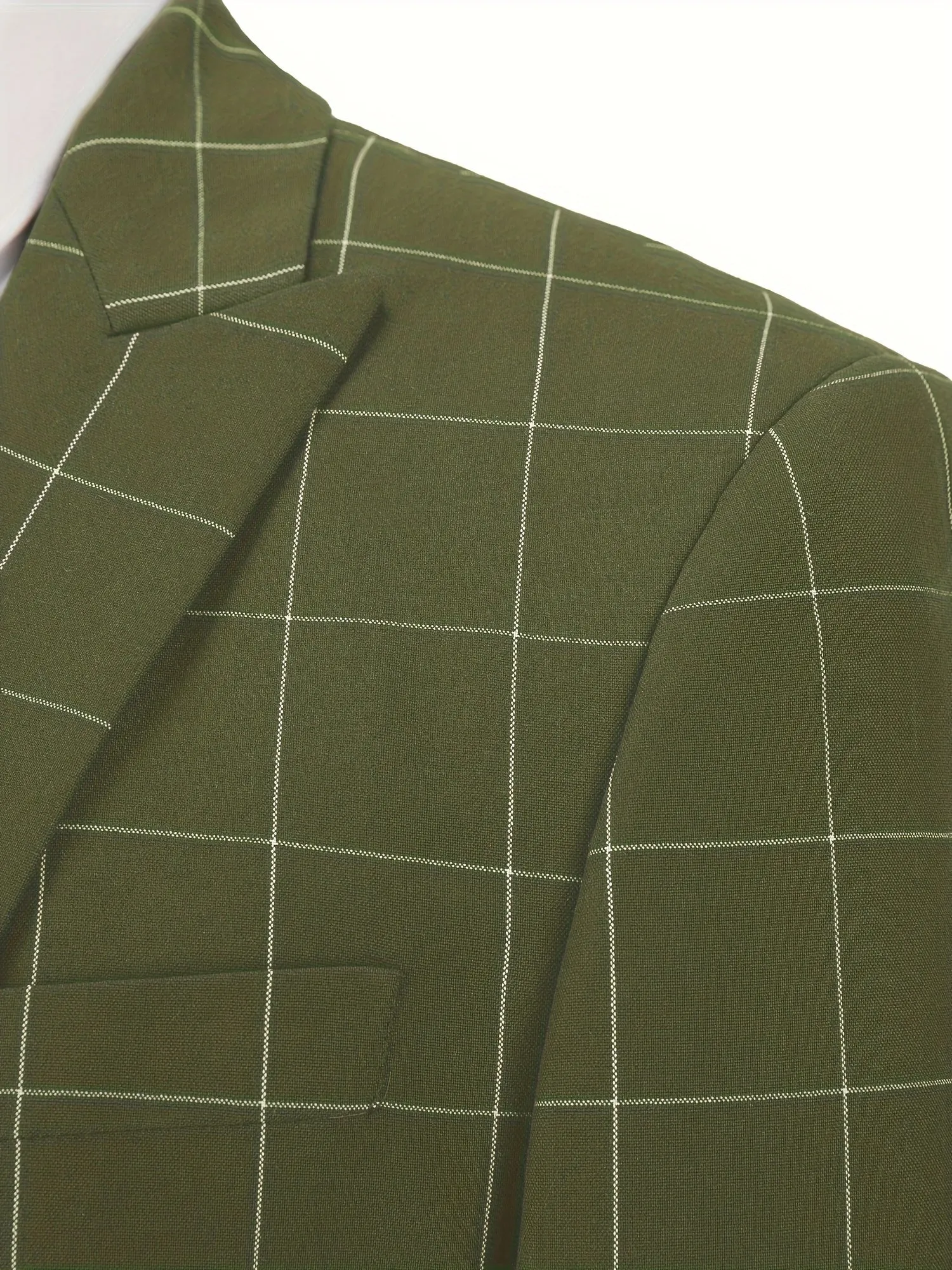 [Slim Fit Double Breasted Tuxedo] Mens Suit Plaid Tuxedos Business Suits Slim Fit Double Breasted