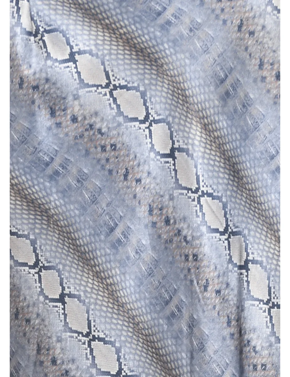 Snakeskin Pattern Maxi Skirt - L