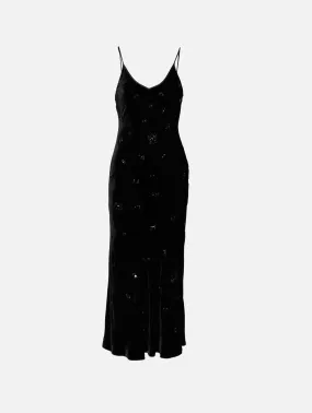 Spaghetti Velvet Slip Dress