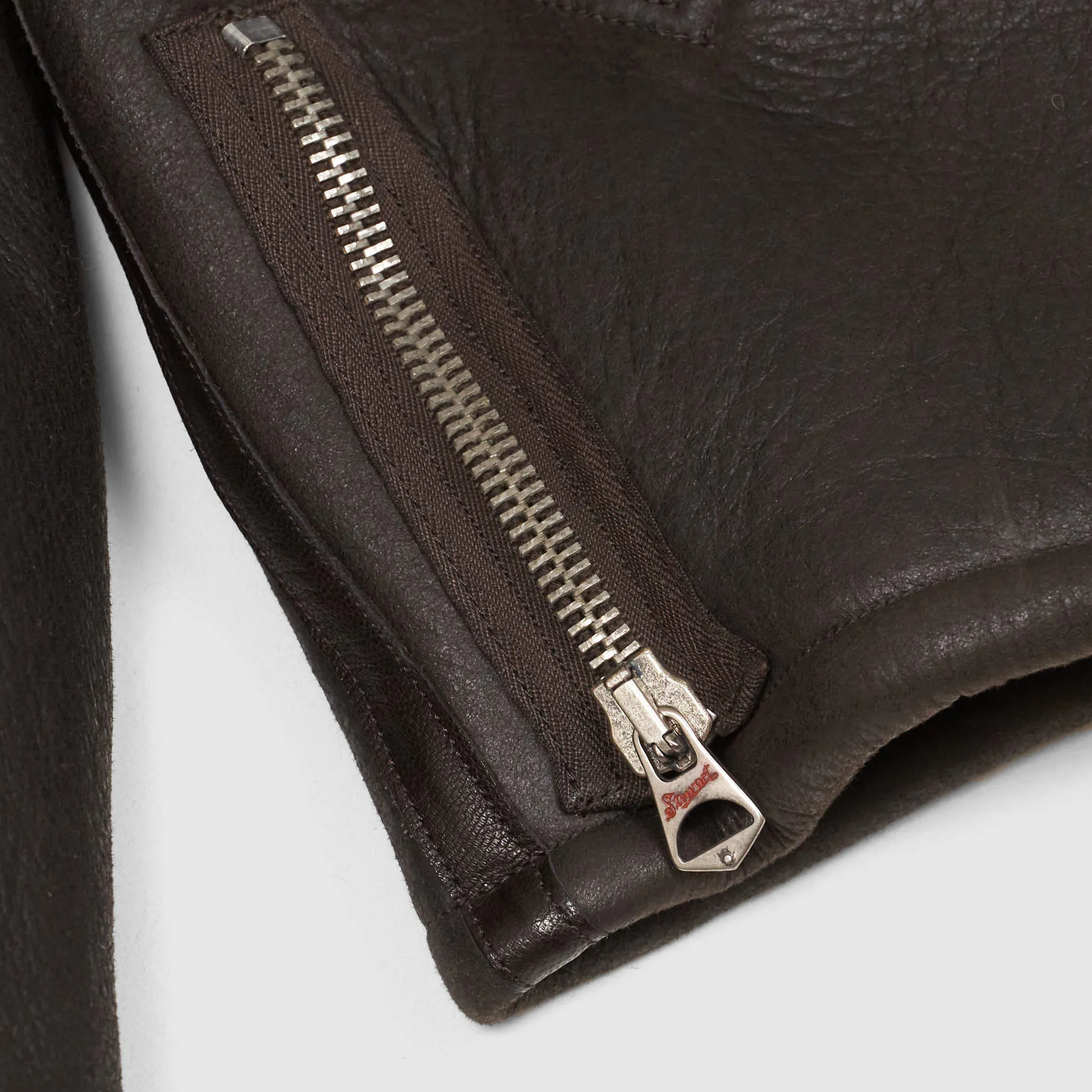 Stewart Shearling Vintage B-6 Bomber Leather Jacket