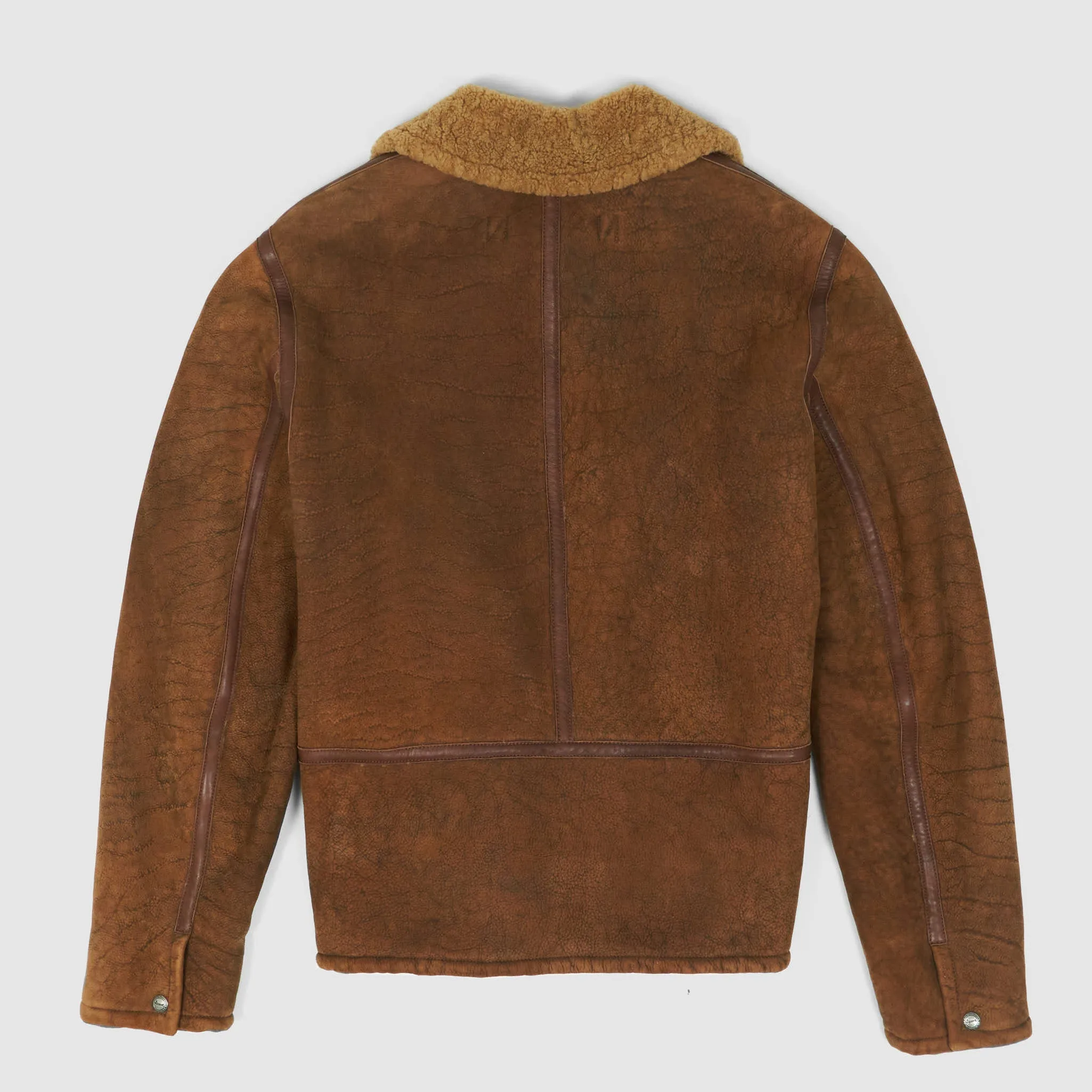 Stewart Shearling Vintage B-6 Bomber Leather Jacket