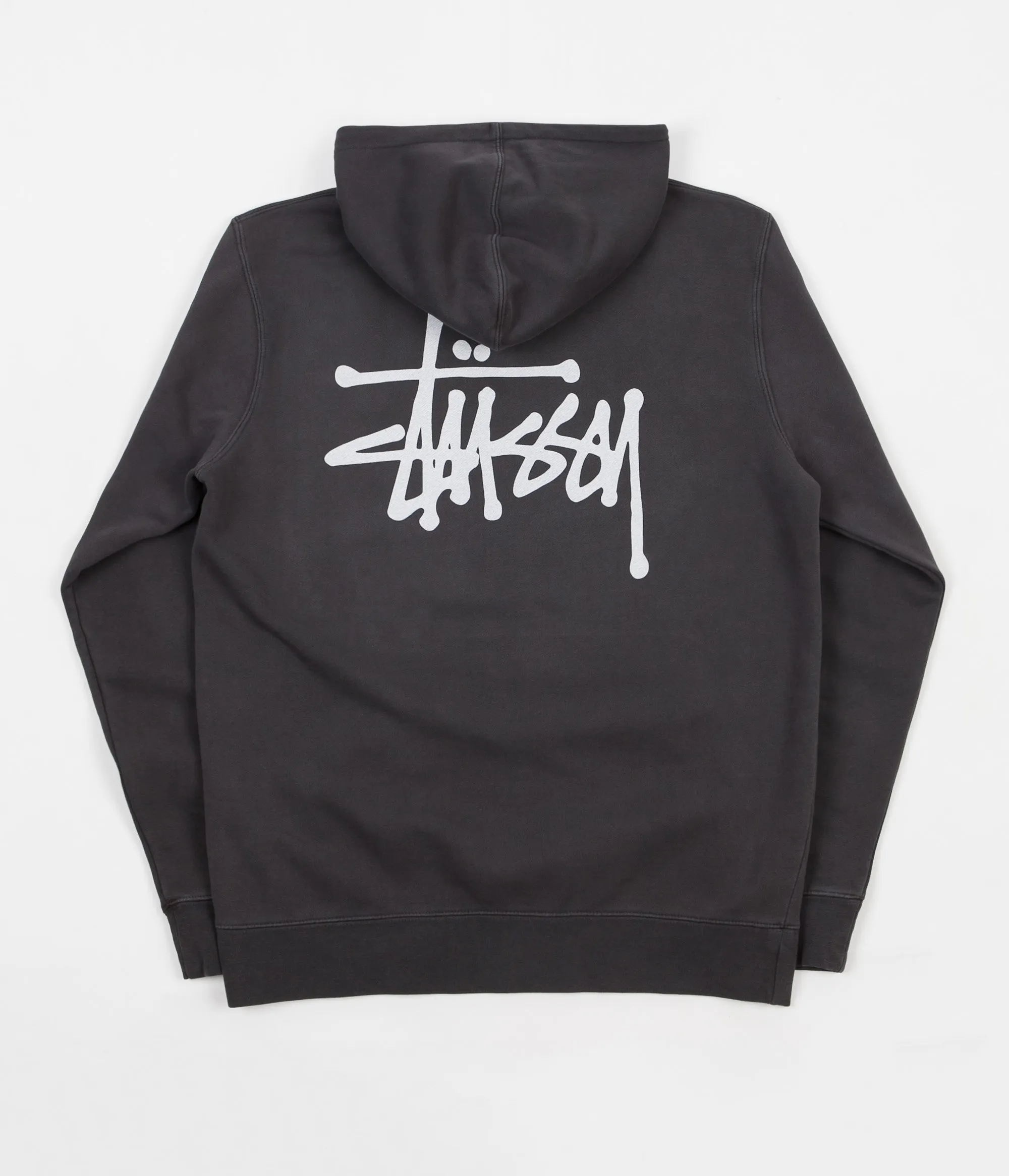 Stussy Basic Stussy Pigment Dyed Hoodie - Black