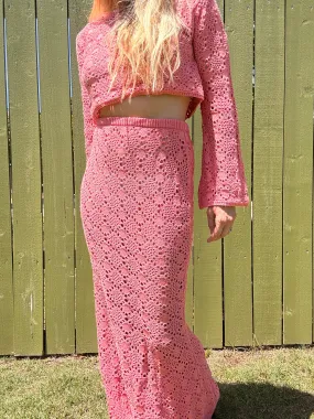 Sunkissed Mermaid Knit Maxi Skirt