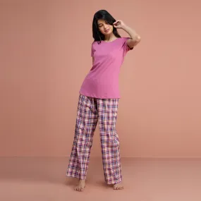 Super Comfy Cotton Stretch Classic Solid T-Shirt-NYLE216-Red Violet