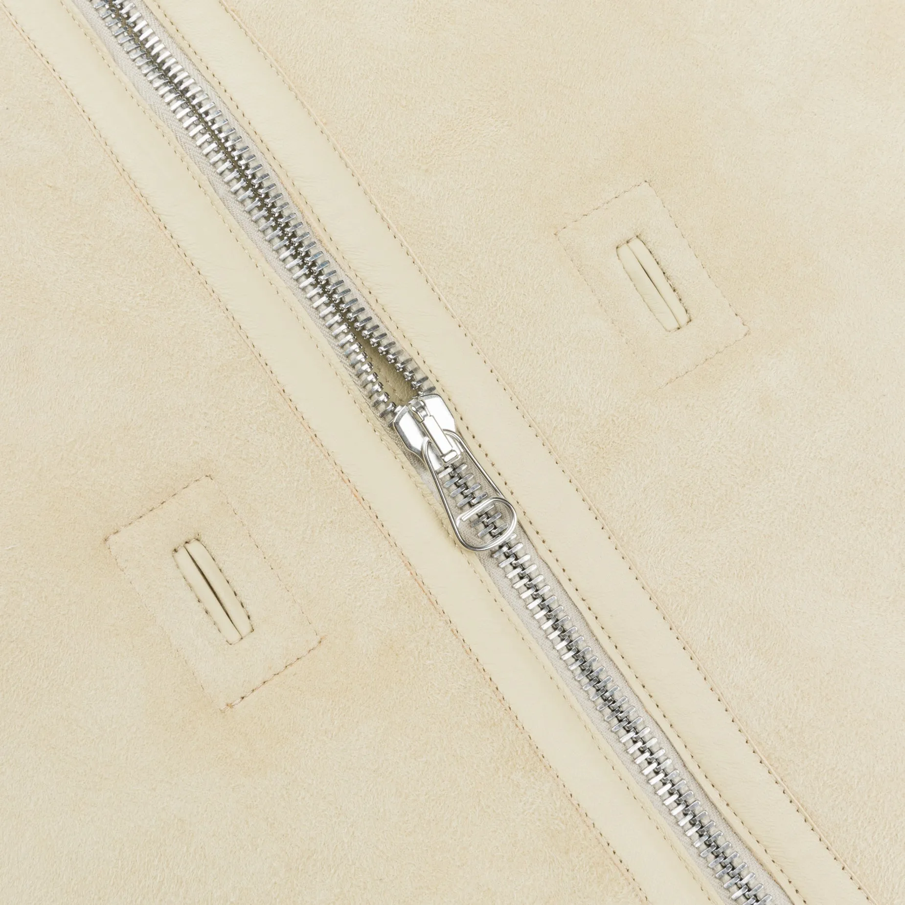 Ten C shearling liner Beige hooded