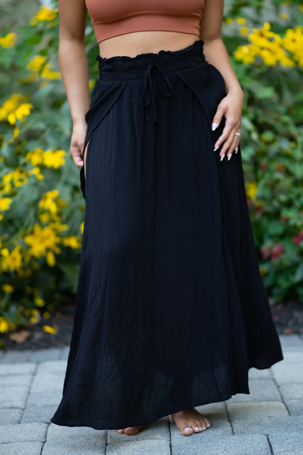 Tourmaline Double Slit Maxi Skirt