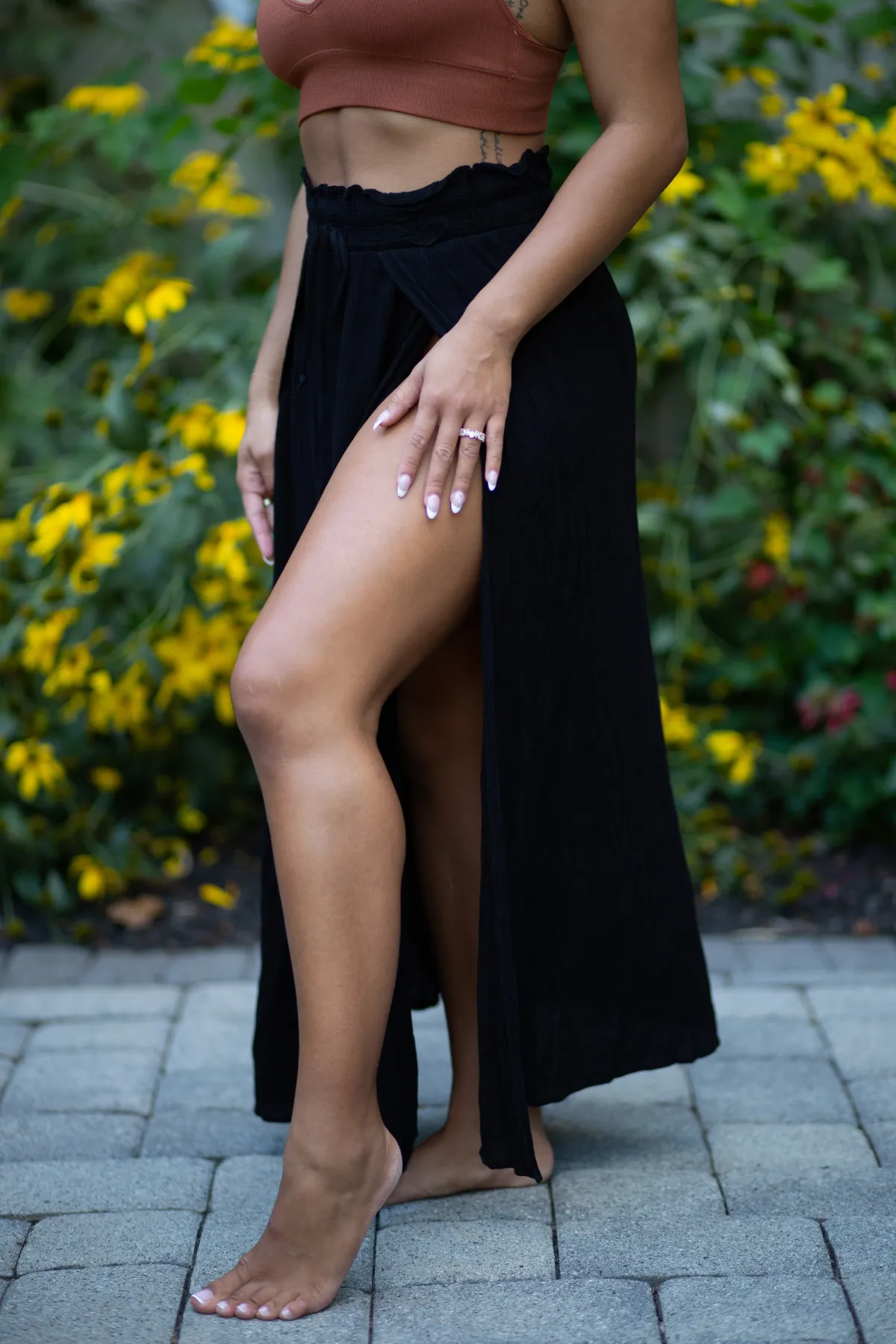 Tourmaline Double Slit Maxi Skirt