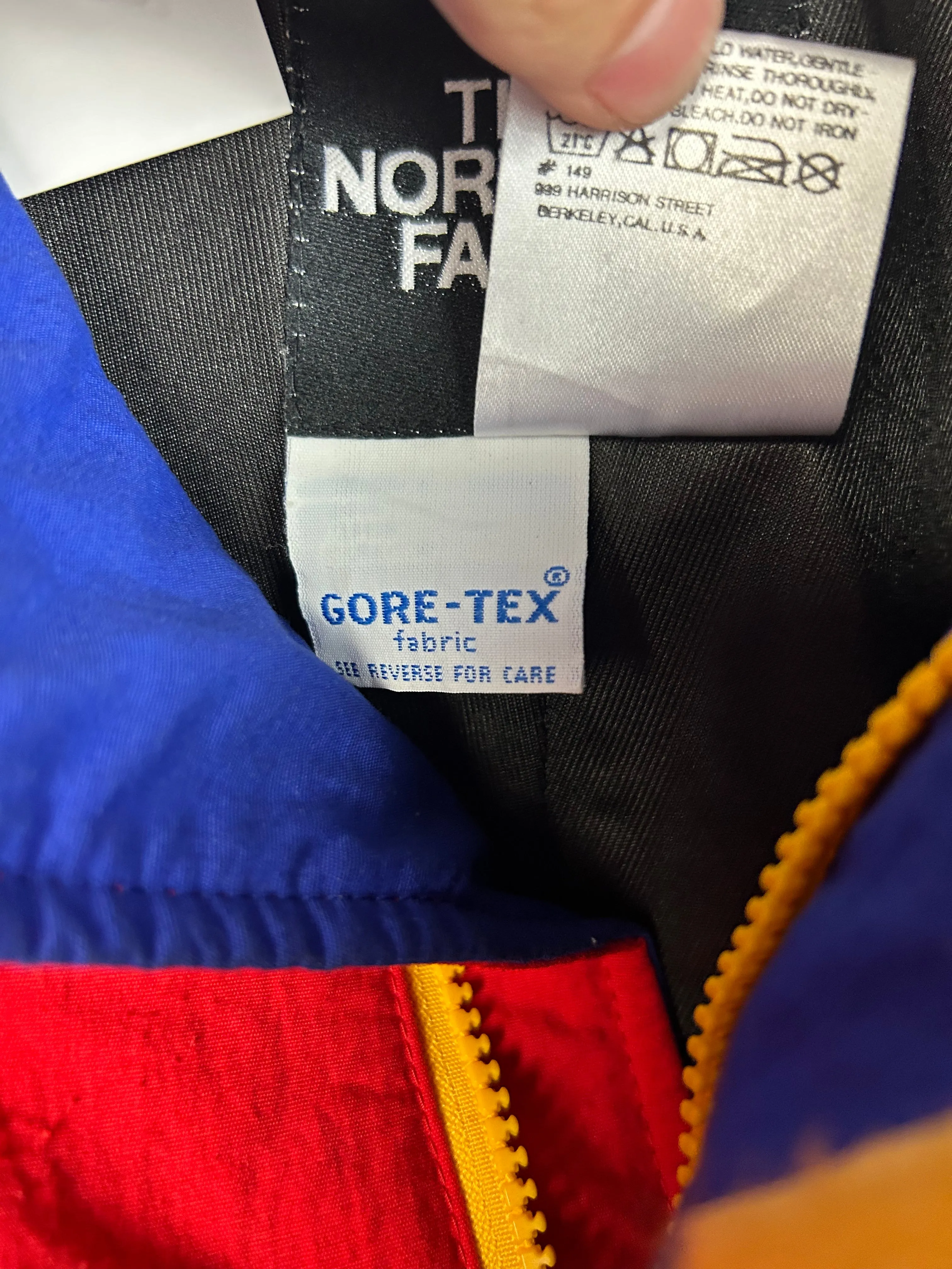 Vintage 90's The North Face Gore Tex Vertical Colour Block Jacket