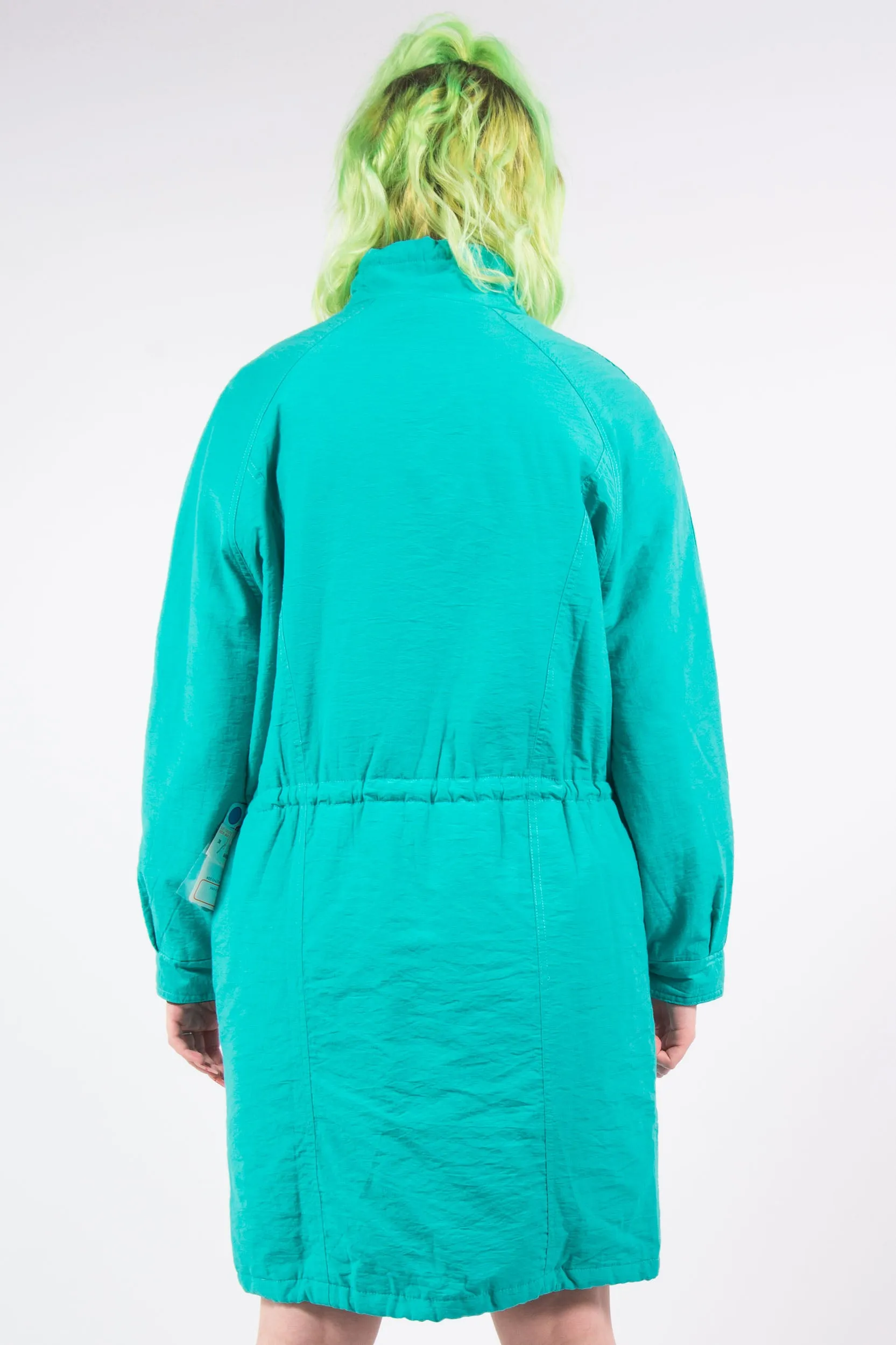 Vintage 90's Turquoise Parka Coat