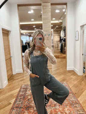 Washed Overall Jumpsuit