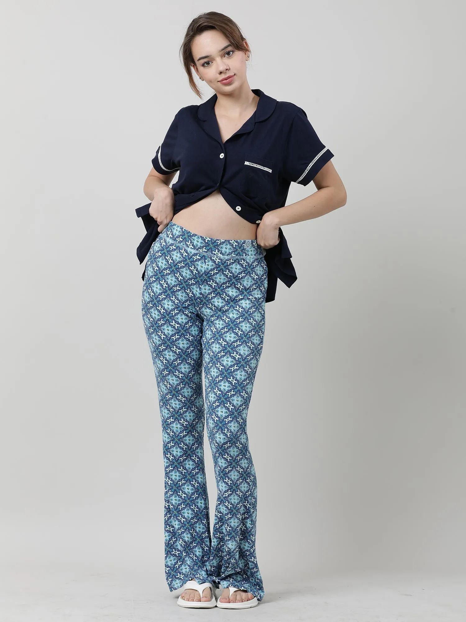 Women Printed Flared Lounge Pants