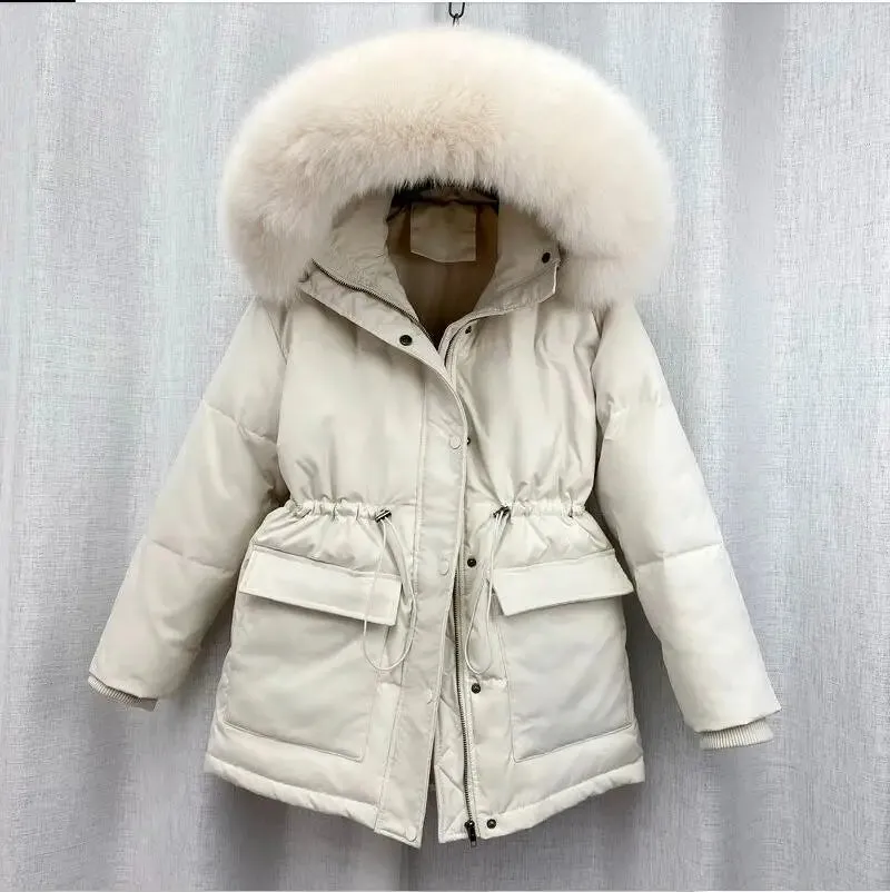 Women Thick Warm Padded Fur Parka