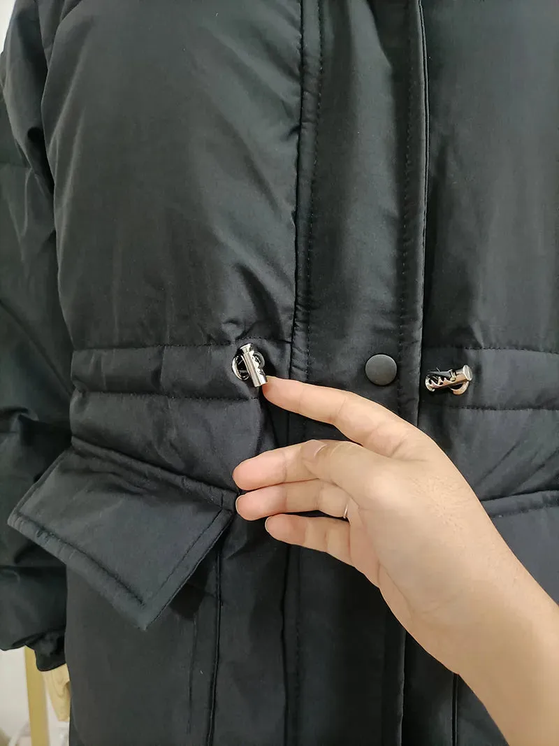 Women Thick Warm Padded Fur Parka