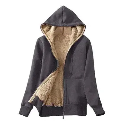 Womens Cashmere Winter Warm Coats Thick Parka Warm Hooded Coat Women Jacket Winter Parka Basic Jacket Fashion Women's Clothing