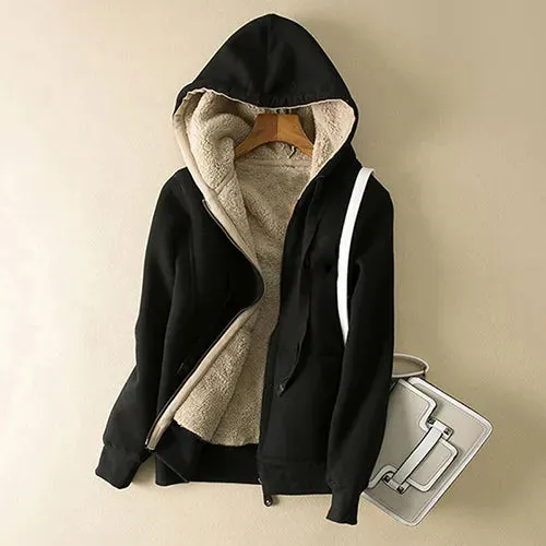 Womens Cashmere Winter Warm Coats Thick Parka Warm Hooded Coat Women Jacket Winter Parka Basic Jacket Fashion Women's Clothing