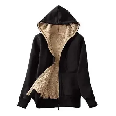Womens Cashmere Winter Warm Coats Thick Parka Warm Hooded Coat Women Jacket Winter Parka Basic Jacket Fashion Women's Clothing