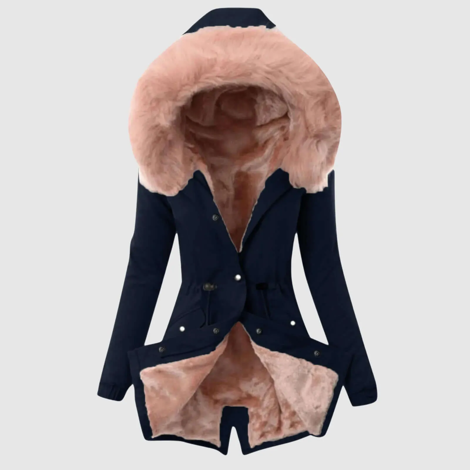 Women's Fleece Parka Jacket with Hood