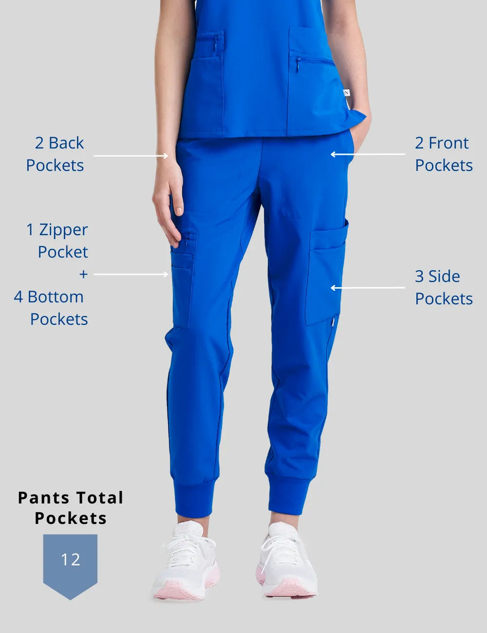 Womens Jogger Scrub Pants - Teal