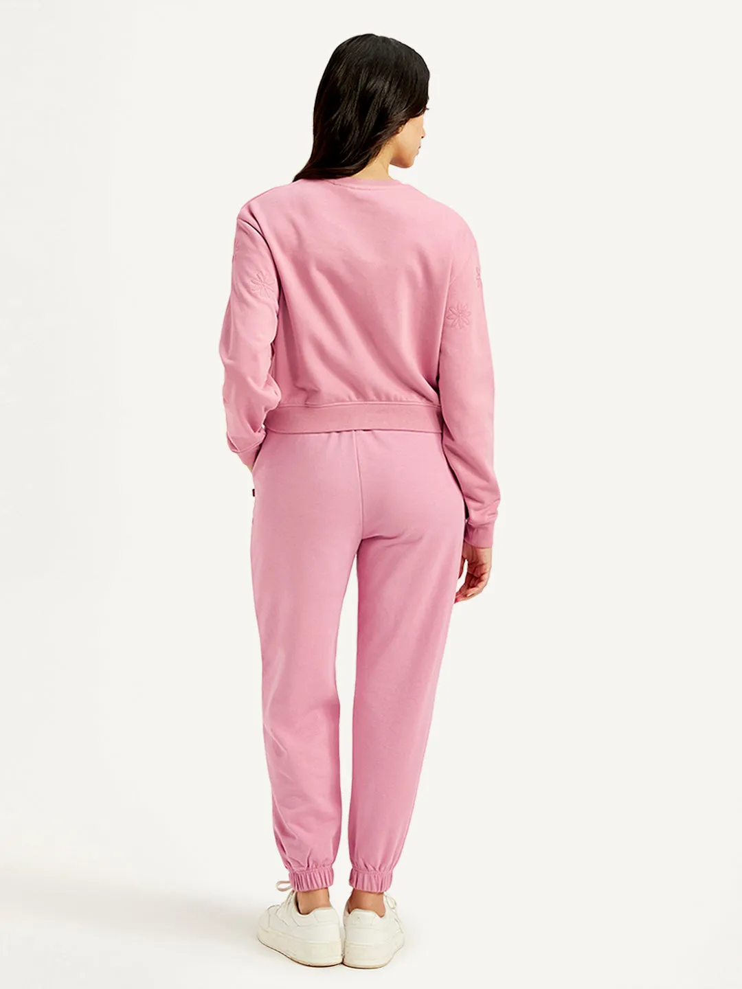Women's Mid Rise Pink Joggers