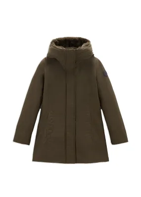 Woolrich Boulder Parka In Pelliccia Sintetica Verde Militare