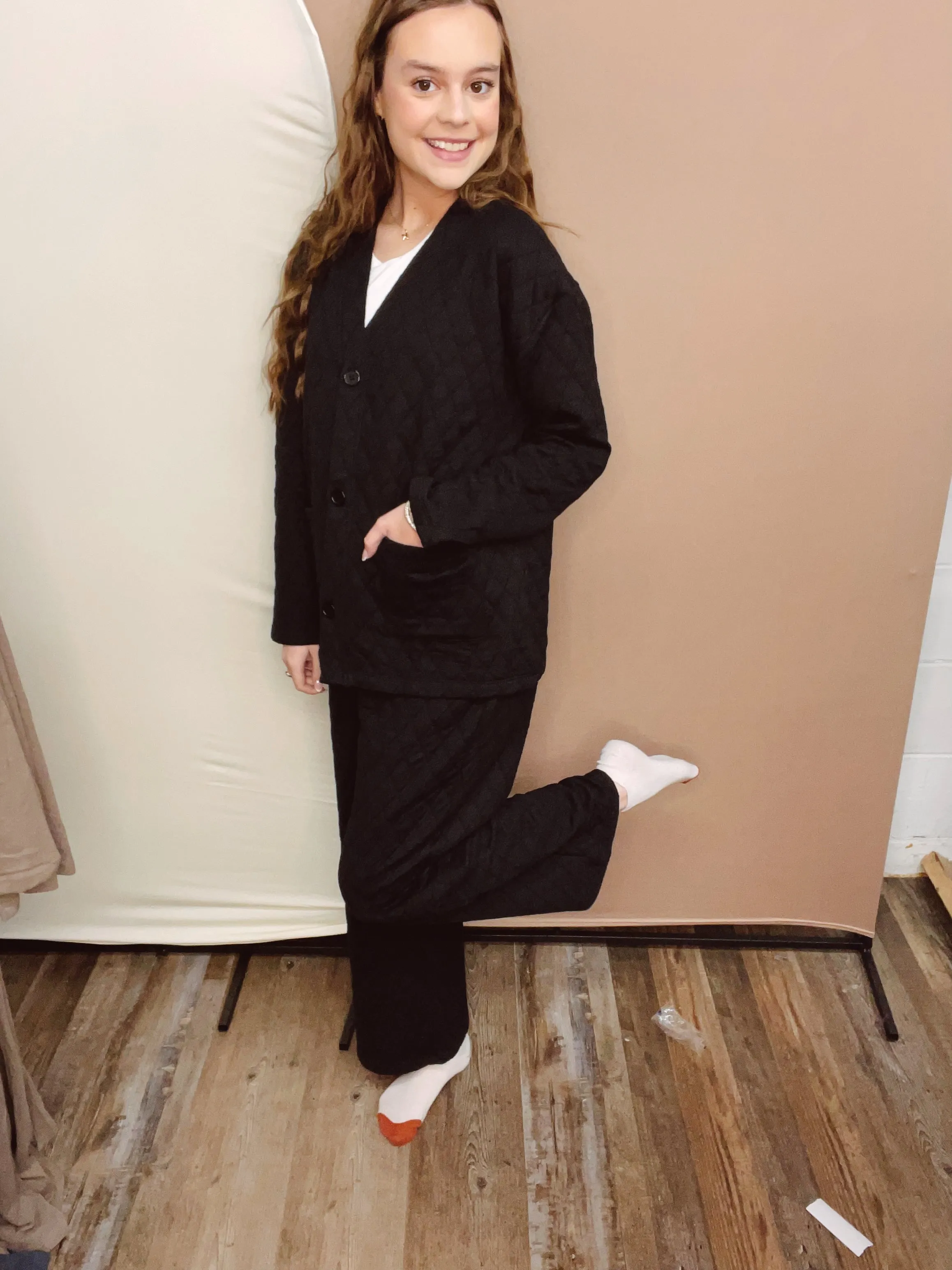 Yours Forever Quilted Jacket Pant Set (3 Colors)
