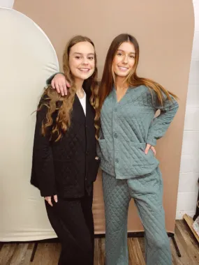 Yours Forever Quilted Jacket Pant Set (3 Colors)